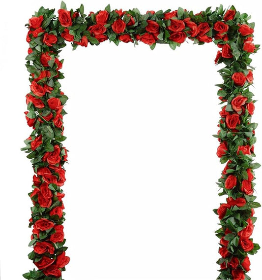 5Pcs Flower Garland Artificial Rose Vine Garland Artificial Flowers for Wedding Party Arch Garden Floral Garlands Decor