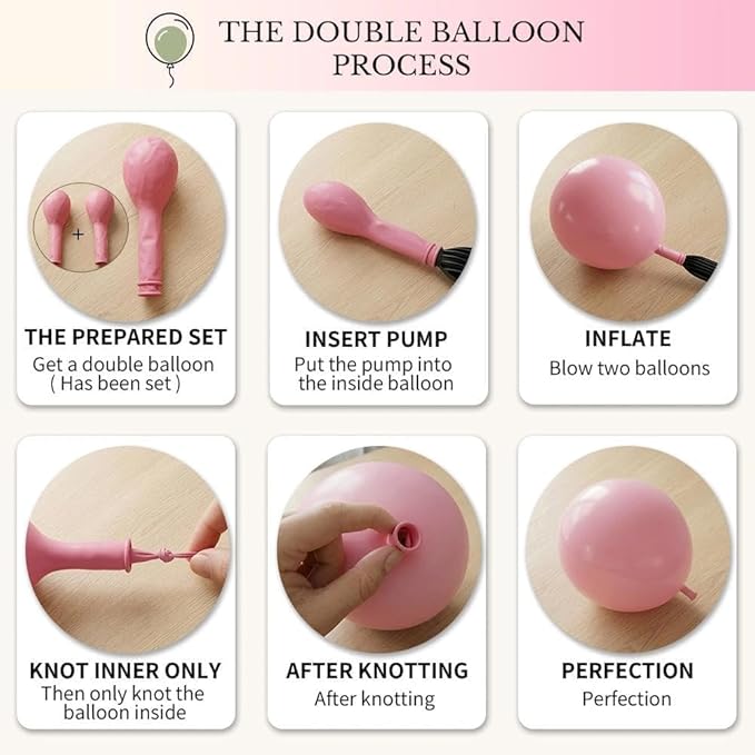 Hot Pink and Sage Green Balloon Garland Arch Kit, Double Stuffed Dusty Green Magenta & Ivory Balloon Decorations for Baby Shower, Garden Bridal Wedding, Mother's Day, Birthday, Boho Tea Party