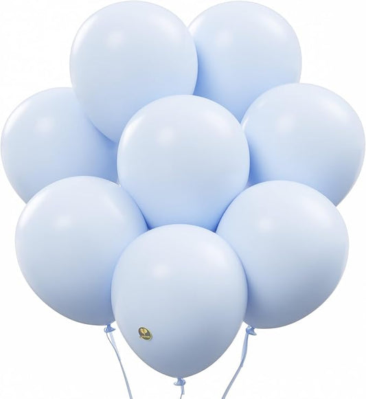 AFTERLOON® Biodegradable Balloons 24 pcs Pastel Baby Blue 12 Inch, Matte Color Thickened Extra Strong Latex Helium Float, Colorful Bulk Color ballon baloon Globos Para Decoration De Fiestas Kids