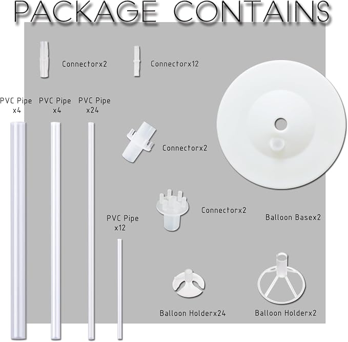 Balloon Column Kit for Floor- Set of 2, Base&Pole,Balloon Stand Holder on Floor or Table Centerpieces Backdrop Decoration for Party Wedding Baby Shower Birthday Graduation (No balloons)
