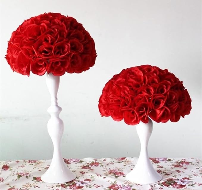 10 Inch Artificial Romantic Rose Flower Ball for Home Outdoor Wedding Party Centerpieces Decorations 5Pack, Cream White