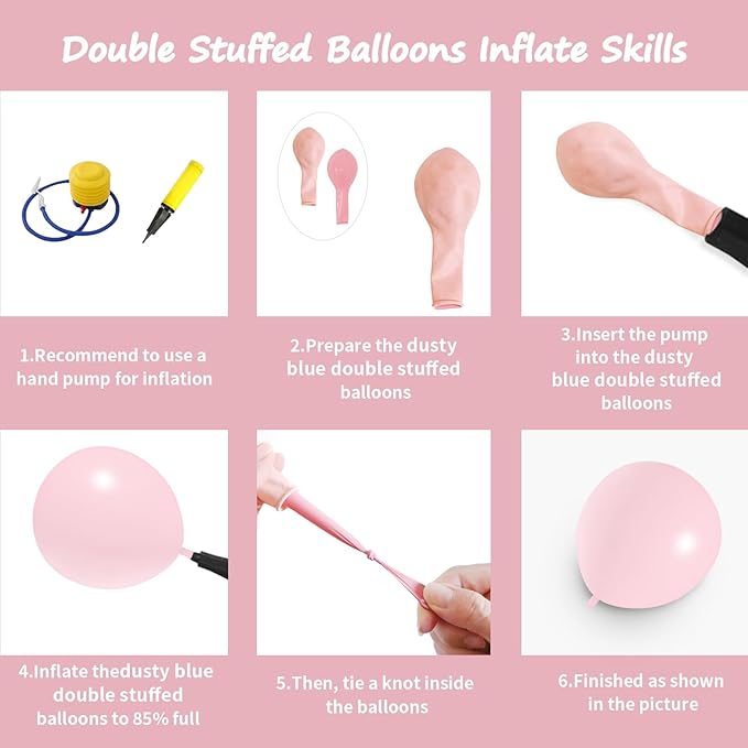 Pastel Light Pink Balloons, 98PCS Double Stuffed Pink Balloon Garland Arch Kit, 18/12/10/5 Inch Different Sizes for Birthday Baby Shower Birthday Gender Reveal Bridal Party Decorations