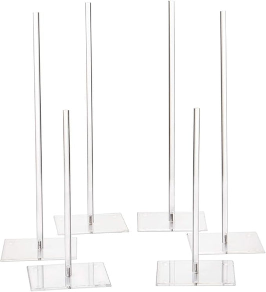 Acrylic Donut Stands, 6 Pack Clear Donuts Display Stand, Doughnuts Tower Holder for Dessert Table, Bagel Holders for Wedding Birthday Treat Parties, Class Reunion, Children's Birthday Party,