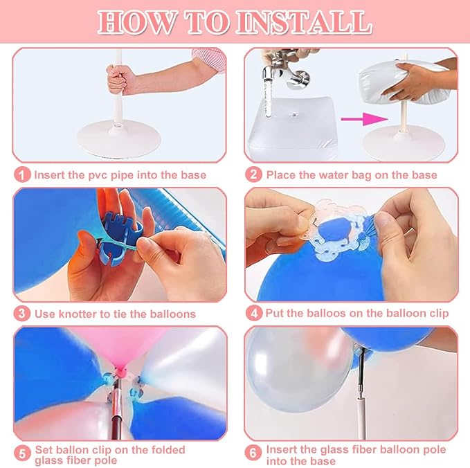 Balloon Arch Kit with Balloon Pump, 9FT Tall &10FT Width Adjustable Balloon Arch Stand Balloon Arch Frame with Base for Wedding Birthday Party Decoration