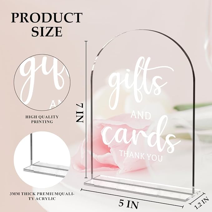 6 Pcs Wedding Sign Decor, Ceremony Sign, Wedding Sign for Reception & Event Party,Bridal Shower Decorations, Wedding Table Sign Accessories for Anniversary and Event 5x7 Inch