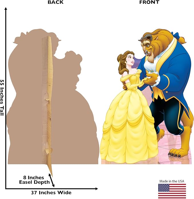 Cardboard People Belle & Beast Life Size Cardboard Cutout Standup - Disney's Beauty and The Beast