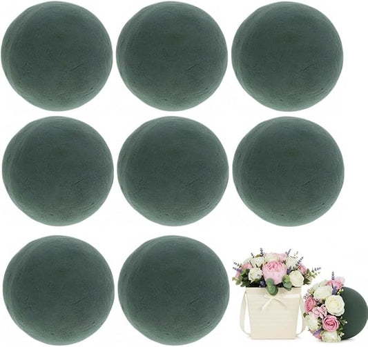 DOITOOL 8 Pcs Floral Foam Balls 3.54'' Round Green Wet Dry Flower Foam Arrangement Spheres for Fresh Artificial Plant Centerpiece DIY Craft Supplies Wedding Birthdays Home Decor