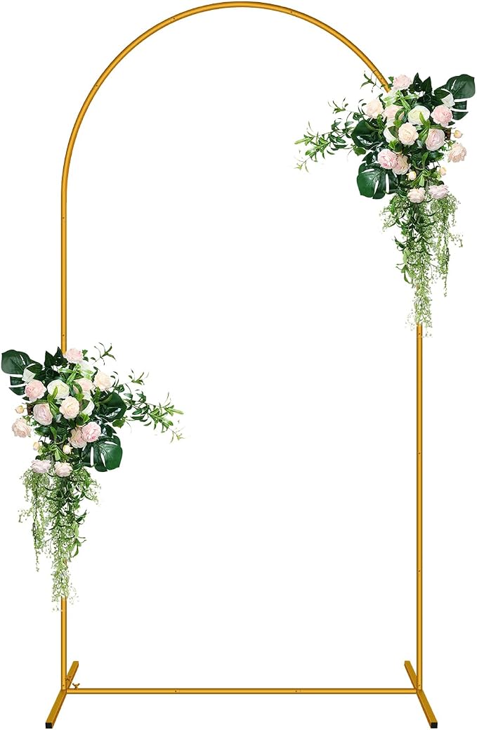 7.2 FT Arch Backdrop Stand, Balloon Arch Stand, Metal Background Arch Stand, Backdrop Arch Frame, Wedding Arch for Backdrop