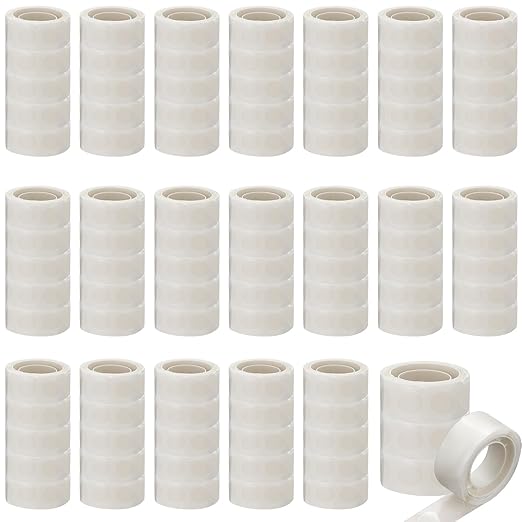 Honoson 10000 Pieces Clear Glue Points Dots for Balloons 100 Rolls Double Sided Glue Sticky Dots Removable Adhesive Balloon Tapes for Craft Wedding Birthday Party Decoration