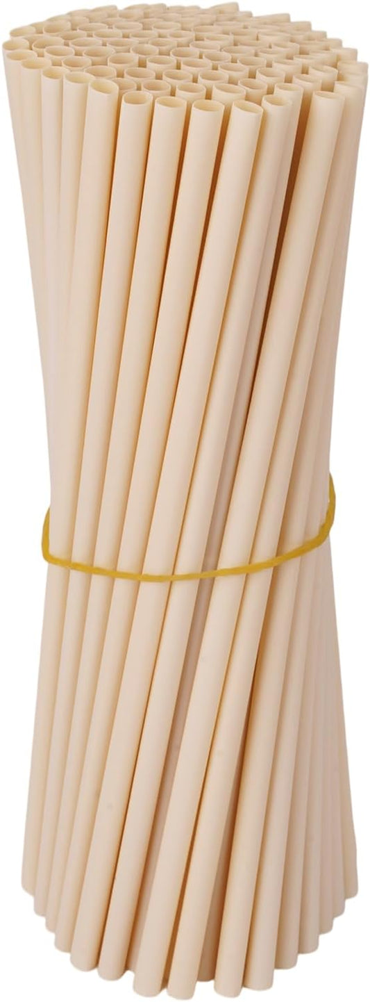 200 Pcs Bamboo Biodegradable Straws Disposable,8 Inch Compostable Cocktail Drinking Straws for Coffee, Home Restaurant,Durable for Hot & Cold Drinks,Sturdy and Plastic Free,Not Foggy