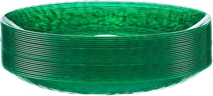 PLASTICPRO 30 Pack Hammered Plastic Plates Heavyweight Disposable Plastic Plates Elegant Transparent Green Platsic Party Dishes (Hammered green Christmass, 9'' INCH PLATES)
