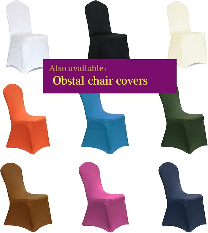 Obstal 10 PCS Satin Chair Sashes Bows for Wedding Reception- Universal Chair Cover Back Tie Supplies for Banquet, Party, Hotel Event Decorations