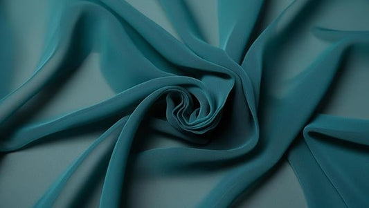 New Star Fabrics Chiffon Fabric, Continuous 60" Wide (30ft) Sheer Material, 100% Soft Polyester, Ideal for Wedding, Party, Event Decor, Draping, and Dresses (Teal, 3 Yards)