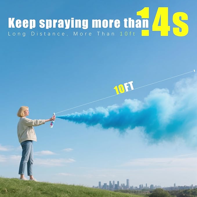 Previvo Large Gender Reveal Spray - 2 Pcs Colorful Smoke Bombs - 100% Biodegradable Powder Blasters for Gender Reveal Party Decorations - Baby Gender Reveal Fire Extinguisher Set(Blue)