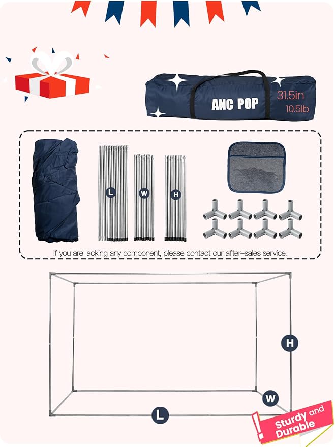 ANC POP Portable Bed Tent, Blackout Privacy Canopy with 3 Doors & Breathable Mesh, Large Space for Adults, Indoor Sleeping Shelter for Dorms/Shared Rooms