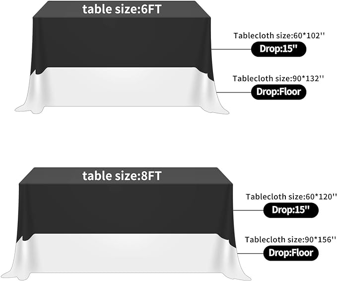 Fokitut 6 Pack Rectangle Tablecloth, 60x120 Inch, Stain Resistant and Wrinkle Polyester Table Cloth, Fabric Table Cover for Kitchen Dining, Wedding, Party, Holiday Dinner-Red