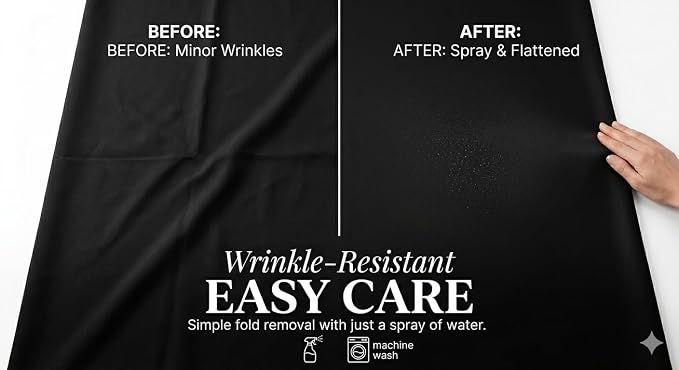 8 Pack 120 Inch Black Round Tablecloth, Stain & Wrinkle Resistant Washable Reusable Polyester Fabric Table Covers for Wedding, Party, Buffet, Banquet, Dining