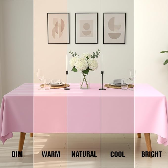 Fixwal 2 Pack Pink 70 x 120 Inch Rectangle Tablecloths, Reusable Heavy Duty Washable Polyester Table Covers for 6-8 Ft Tables, Baby Shower, Birthday, Wedding, Party, Outdoor