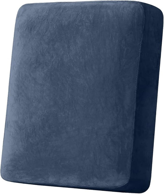 Couch Cover Stretch Velvet Sofa Cushion Cover 1-Piece - Elastic Washable Slipcover for Seat or Backrest, Couch Seat Covers for Sofas (Berlin Blue)