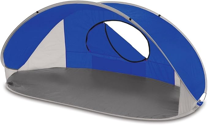 PICNIC TIME NCAA Georgia Tech Yellow Jackets Manta Portable Beach Tent, Pop Up Tent, Beach Sun Shelter Pop Up, (Gray with Black Accents)