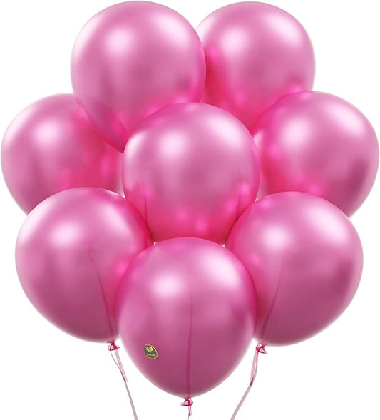 AFTERLOON® Biodegradable Balloons 24 pcs Pearlized Pink 12 Inch, Pearlescent Thickened Extra Strong Latex Helium Float, Colorful Bulk Color ballon baloon Globos Para Decoration De Fiestas Kids