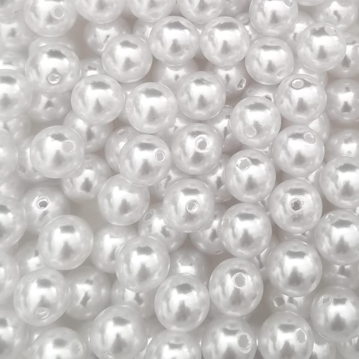 100Pcs 16mm White Pearl Beads for Cratfs,Big Size Loose Pearl Beads with Hole Faux Pearls Round White Beads for Jewelry Making,DIY Craft Bracelets,Vase Fillers,Table Scatter Home Wedding Decoration