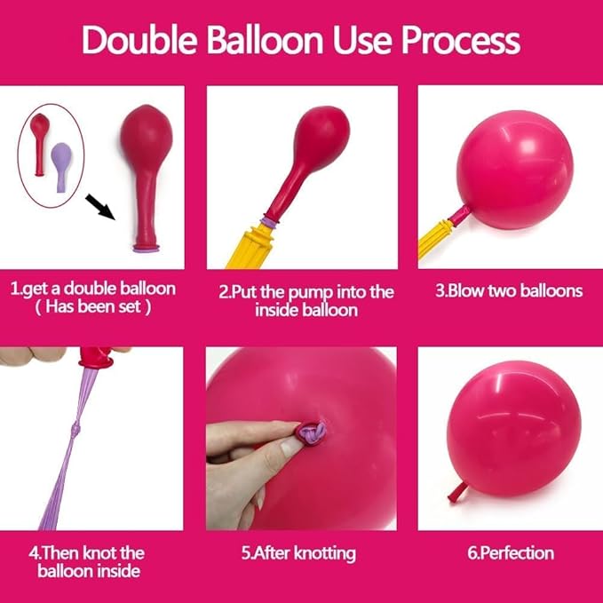 Hot Pink Balloon Arch Kit Double Stuffed, Dark Light Pink Magenta Blush Gold Balloon Garland for Birthday Baby Shower Wedding Mother's Day Cheetah Bridal Shower Party Decoration