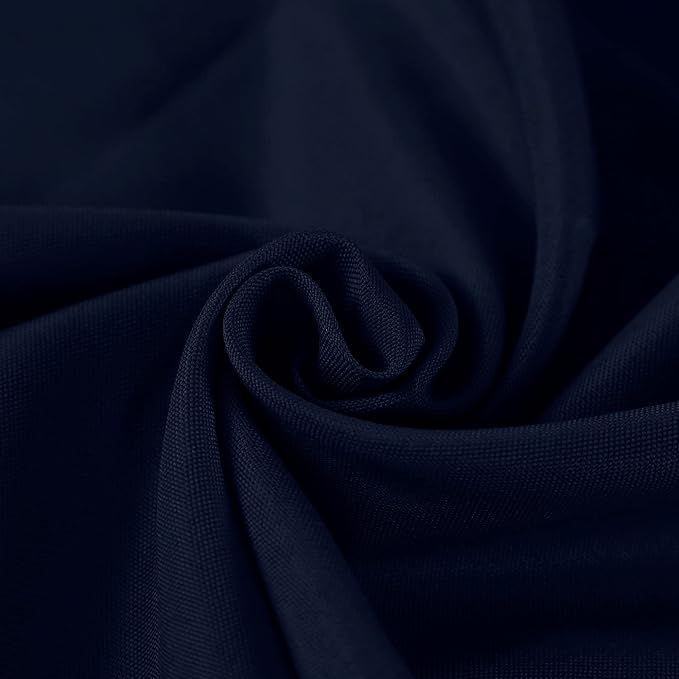 Fokitut 6 Pack Rectangle Tablecloth, 90x132 Inch, Stain Resistant and Wrinkle Polyester Table Cloth, Fabric Table Cover for Kitchen Dining, Wedding, Party, Holiday Dinner-Navy