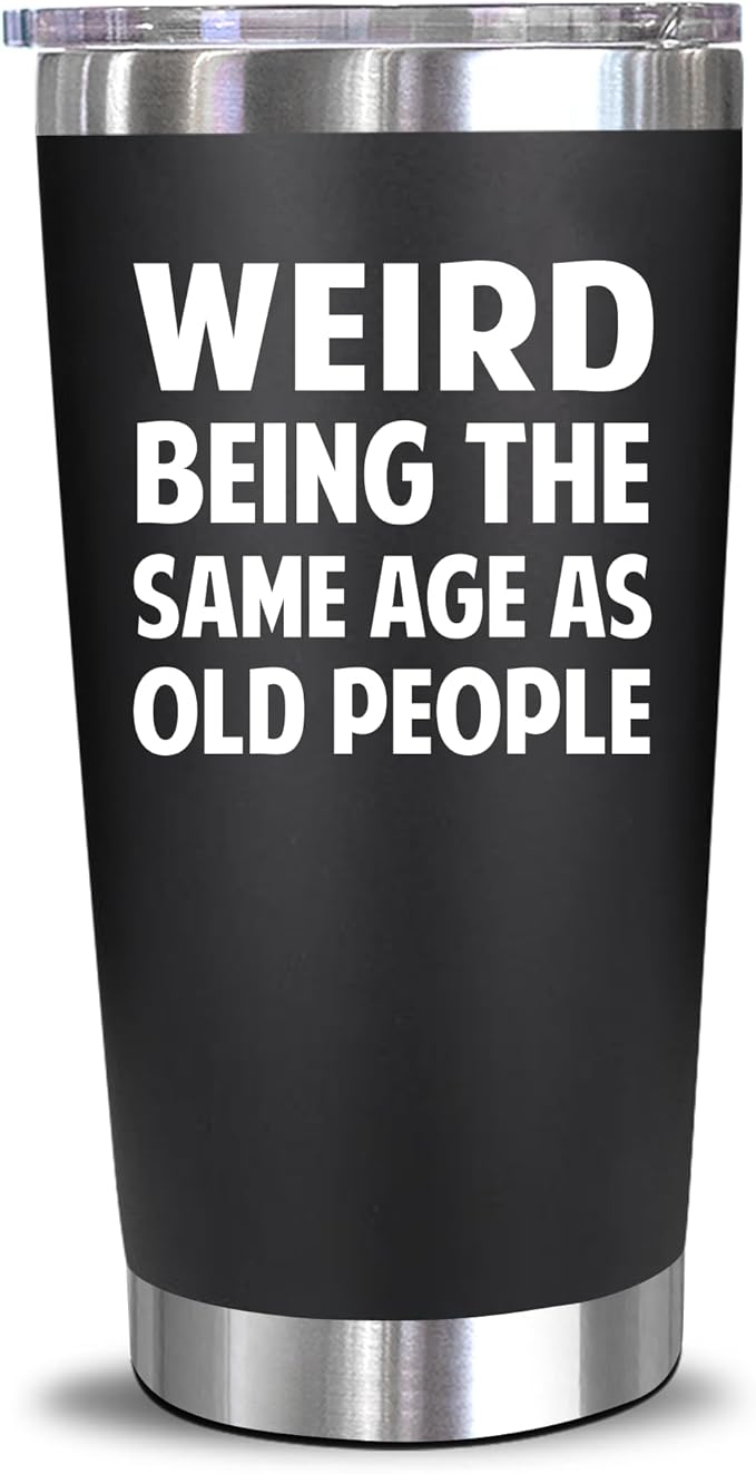 NewEleven Gift For Men, Women - Funny Gag Gifts Ideas For Dad, Mom, Grandpa, Grandma, Husband, Wife, Uncle, Him - 40th 50th 60th 70th 80th Birthday Gifts For Men Women – 20 Oz Tumbler