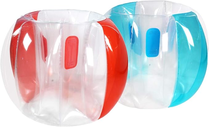 SUNSHINE-MALL 2 PC Sumo Balls for Kids, Bumper Bounce Toys, Kid Sumo Balls, Lawn Game Ball for Kid Outdoor Team Gaming Play for 3+ Ages (36 inch,Blue+red)
