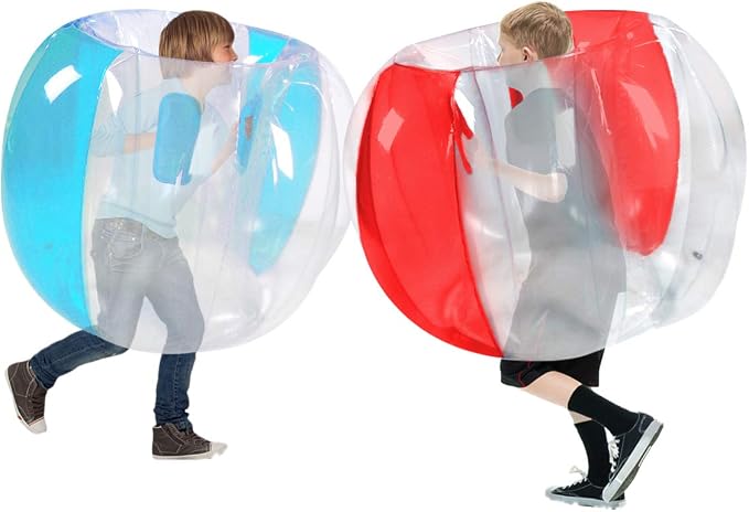 SUNSHINE-MALL 2 PC Sumo Balls for Kids, Bumper Bounce Toys, Kid Sumo Balls, Lawn Game Ball for Kid Outdoor Team Gaming Play for 3+ Ages (36 inch,Blue+red)