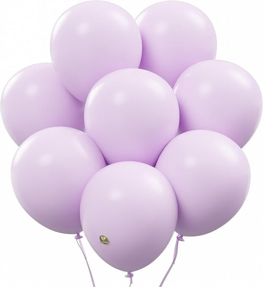 AFTERLOON® Biodegradable Balloons 24 pcs Pastel Purple 12 Inch, Matte Color Thickened Extra Strong Latex Helium Float, Colorful Bulk Color ballon baloon Globos Para Decoration De Fiestas Kids
