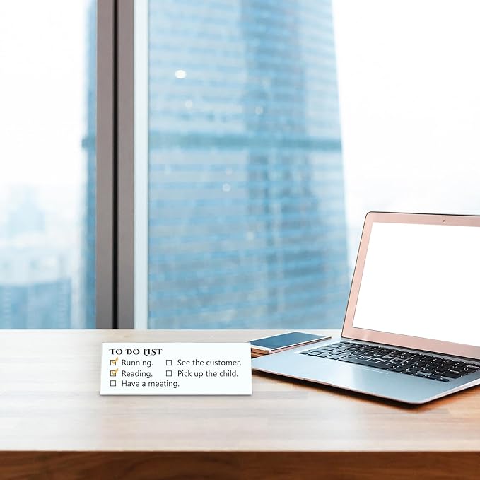 Rossesay 48 Pack Clear Plastic Name Plates for Desk 8.5 x 3 Acrylic Name Plate Holder Desk Sign Frame Table Display Blank Nameplate for Office Business Conference Meeting Room Student Classroom