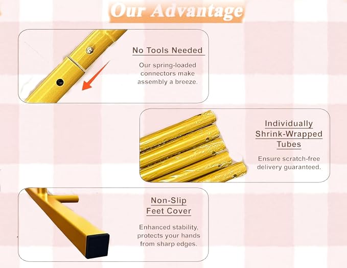 7.2FT Metal Arch Backdrop Stand, Elegant Gold Wedding Arch for Baby Shower, Birthday Party, Graduation Ceremony and Event Decorations