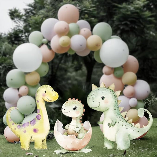 3 Pcs Large Dinosaur Cutouts Decorations 23 inches Baby Shower Dino Birthday Party Supplies Backdrop Photo Props