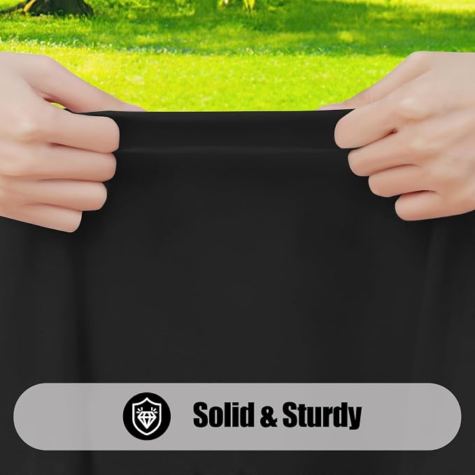 Smiry 4 Pack Rectangle Picnic Table Cloth, Waterproof Elastic Fitted Tablecloths, Washable Polyester Rectangular Patio Table Cover for Camping, Indoor and Outdoor (Black, 30"x60")
