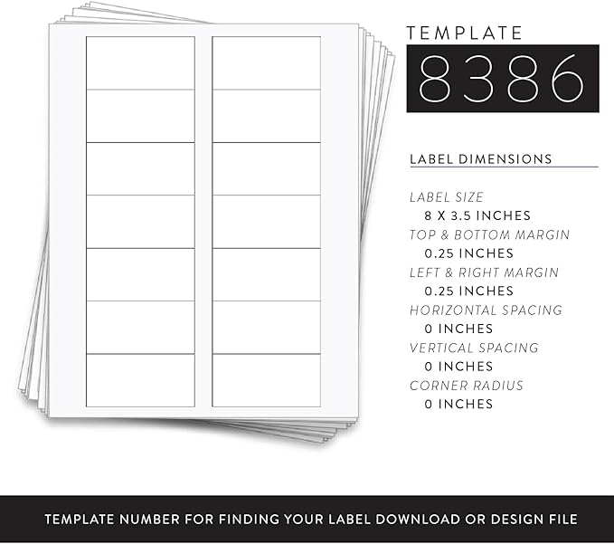 Dashleigh Mini Bottle Labels 3x1.5 Inch, 70 Blank Printable Stickers for Mini Champagne, Wine and Liquor Bottles - Recycled White Label Sheets for Inkjet and Laser Printer, Wedding Favors, Party Gifts