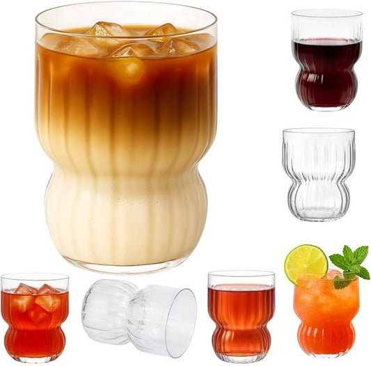 Oojami 40 Pack Stemless Wine Glasses - 12 oz Unbreakable Plastic Cups with Ripple Design, Elegant Disposable Drinkware for Weddings, Parties, Events