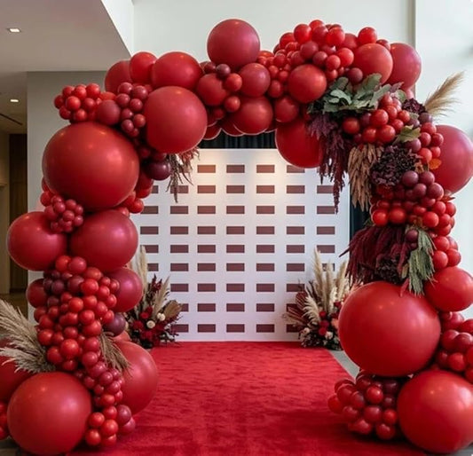 Captank Red Balloons Double Stuffed Dark Red Different Sizes Balloon Garland Arch Kit For Christmas Birthday Anniversary Wedding Proposal Bridal Shower Party Decoration