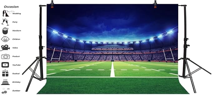 Football Photography Backdrops - Photo Background - Yeele 15x10ft Sports Game Stadium Backdrop Pictures Newborn Boy Children Photo Booth Shooting Family Photographic Studio Props