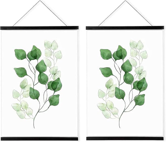 WITCOLOR Magnetic Poster Hanger Frame 13x19 13x13 13x17 Poster Frame 13 Inch Wide 2 Pack Magnetic Hanging Frames Black Wood Wooden Frame Hangers for Room Wall