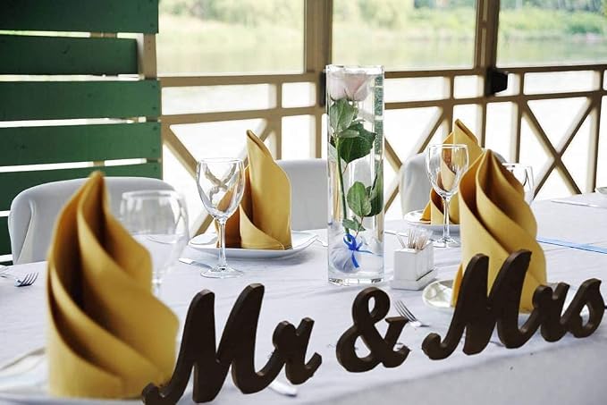 VIOPVERY Mr and Mrs Sign & Just Married Banner,Mr & Mrs Signs for Wedding Table,Large Wooden Letters for Sweetheart Table,Photo Props Wedding decorations for Anniversary,Black