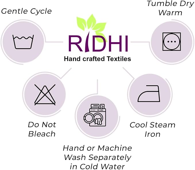 Ridhi Dark Blue Hand Block Print Cotton Rectangle Tablecloth 190" x 72" inches Reusable Table Cover Decorative Everyday Use for Dining Room, Farmhouse, Home Gift for Spring, Mother's Day