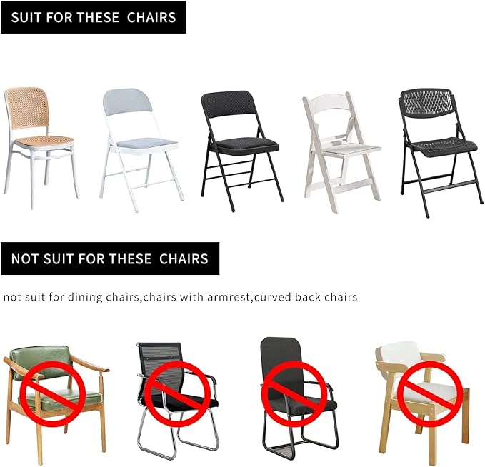 HAINARverS Stretch Spandex Folding Chair Covers 30PCS Universal Fitted Chair Cover Protector for Wedding,Party, Banquet, Holidays, Celebration, Decoration (Navy Blue, 30 PCS)