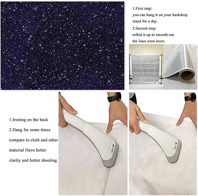 Yongqian Night Sky Star Outer Space Backdrops Universe Space Theme Starry Photography Backdrop Galaxy Stars 7x5ft Children Boy 1st Birthday Party Photo Background Newborn Banner Photo Studio Booth