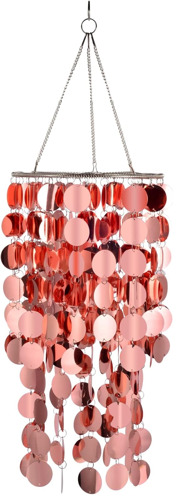 Bling Hanging Chandelier Great idea for Wedding Chandeliers Centerpieces Decorations and Any Event Party Decor (Rose Gold)