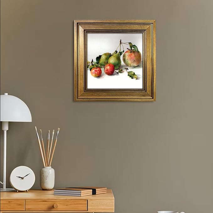 6x6 Picture Frame Vintage Gold for Tabletop & Wall Mount | 6 x 6 Photo Frame for Living Room, Bedroom, Office Décor & Father's Day Graduation Wedding Gift