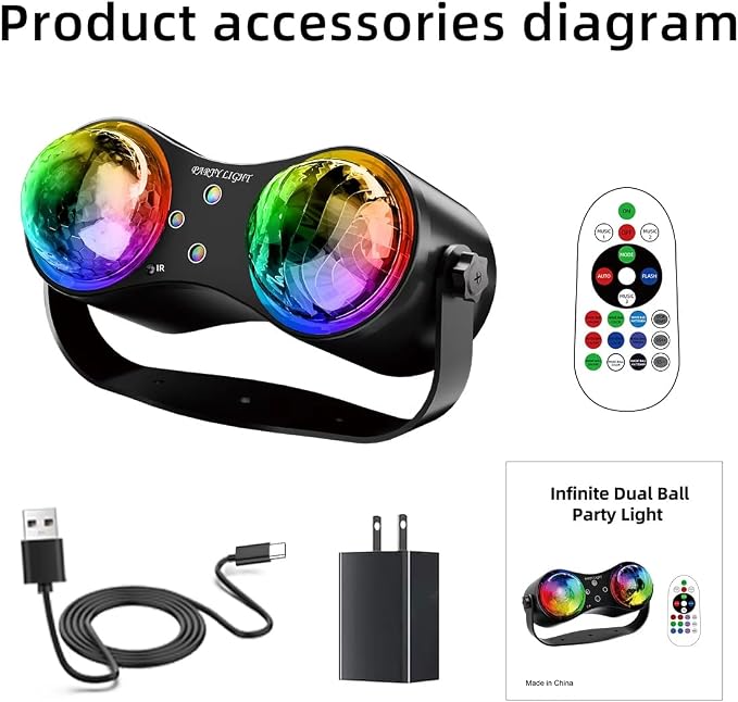 Party Disco Strobe Ocean Star Projector Light, Sound Activated ABS Strobe Stage DJ Dance Light with Remote Control, Suit for Parties, Bars, Birthdays, Weddings, KTV, Dancing Décor