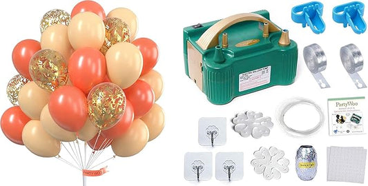 Coral Balloons 70 pcs and Electric Balloon Pump