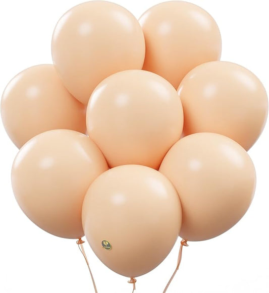 AFTERLOON® Biodegradable Balloons 24 pcs Nude 12 Inch, Matte Color Thickened Extra Strong Latex Helium Float, Multicolor Colorful Bulk Color ballon baloon Globos Para Decoration De Fiestas Kids